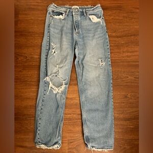 Abercrombie and Fitch Ripped High Rise Jeans